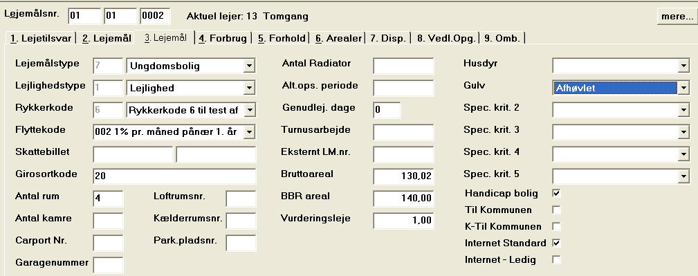 SpeckriterierLejemål